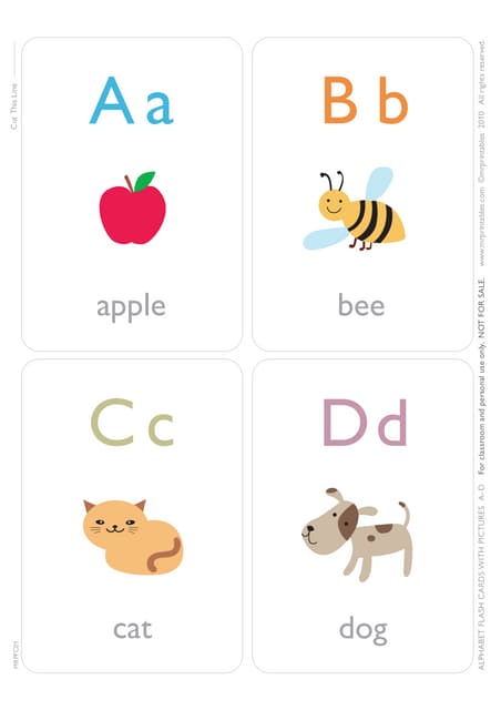 Alphabet phonics flashcards