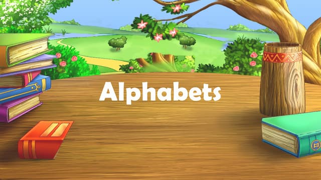 Alphabets learning through pictures and exercises