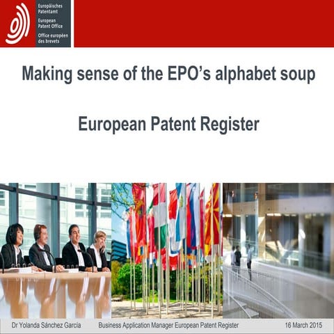 Understanding the European Patent Register and EPO Services | PDF
