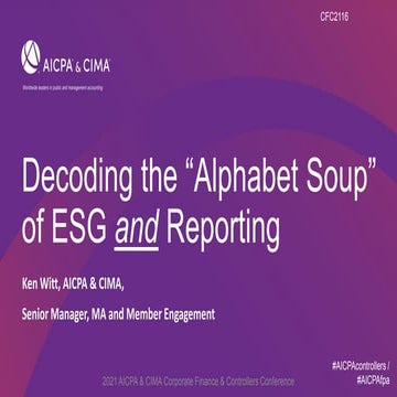 Alphabet Soup of ESG