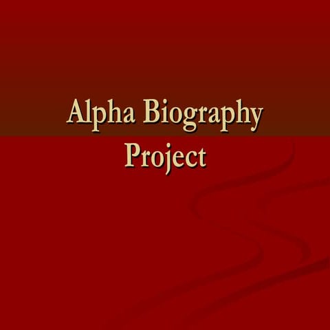 Alpha Biography | PPT