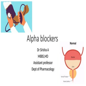 Alpha blockers Pharmacology  CBME MBBS 2nd year