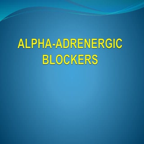 Alpha blockers   class