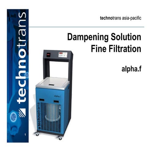 Dampening Solution Fine Filtration System
