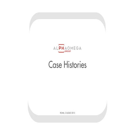 Alphaomega Group case histories | PDF