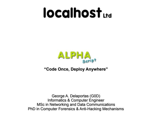ALPHA Script - Presentation