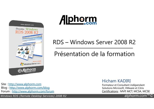 Alphorm.com Formation  RDS Windows ...