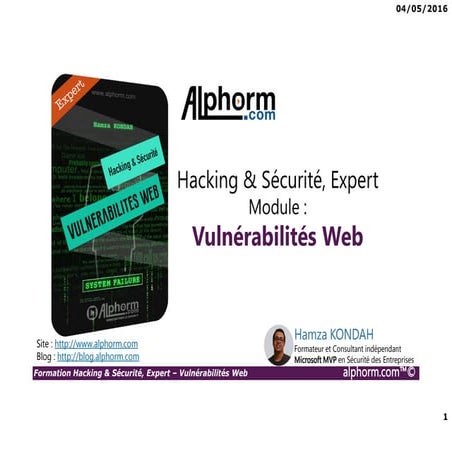 Alphorm.com Support Formation Hacking & Sécurité Expert Vulnérabilités Web