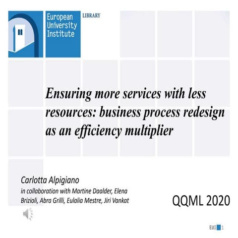Ensuring more services with less resources: business process redesign as an e...
