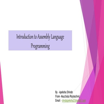 Introduction to Assembly Language | PPT