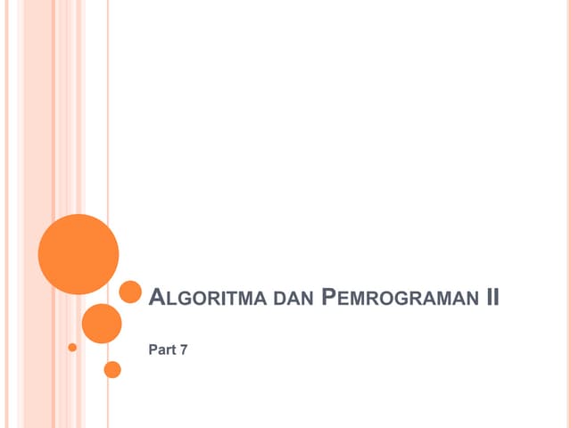Alpro ii part 7 merge sort