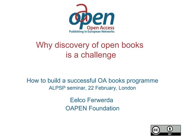 Why discovery of open books is a ch...