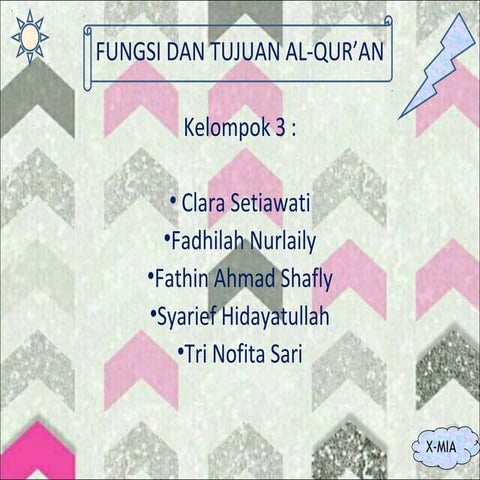 fungsi dan tujuan al-qur'an