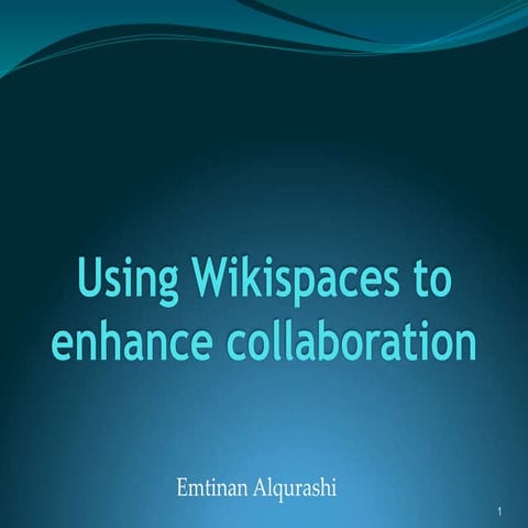 Wikispaces to collaborate