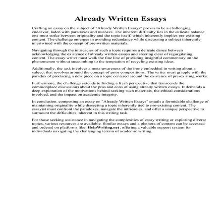 Already Written Essays.pdf