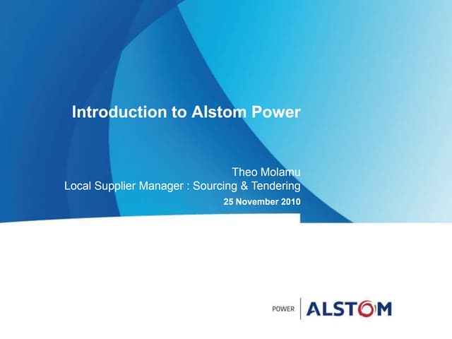 Alstom introduction theo molamu 2010