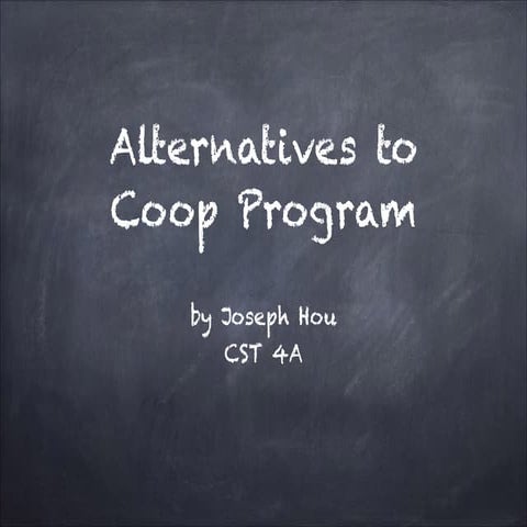 BCIT CST/CIT Alternatives to Coop Program | PDF