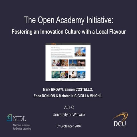 The Open Academy Initiative: Fostering an Innovation Culture with a Local Fla...