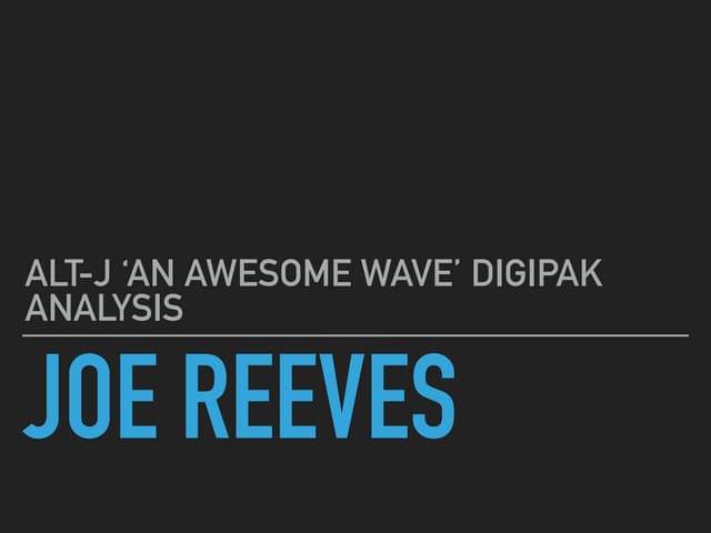 Digipak Analysis | PPTX