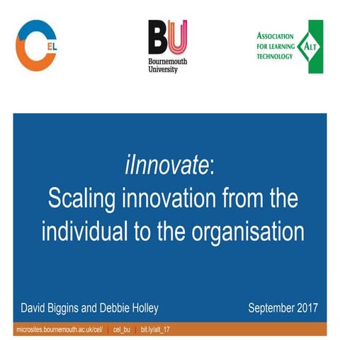 HE staff innovation presentation - ALT September 2017