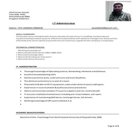 I.T Administrator