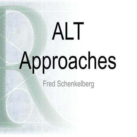 ALT Approaches for Reliability