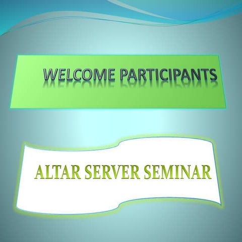 Altar server seminar