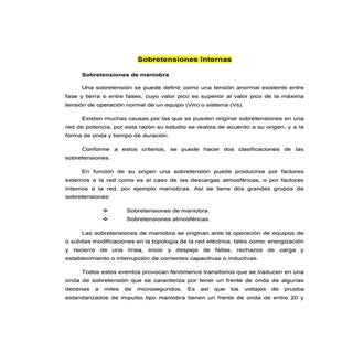 Sobretensiones Internas