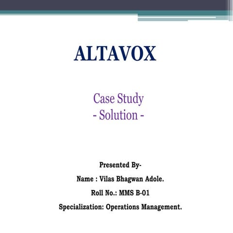 Altavox case study