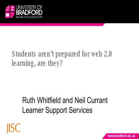 Students and web2.0 ALT-C 2007 Presentation
