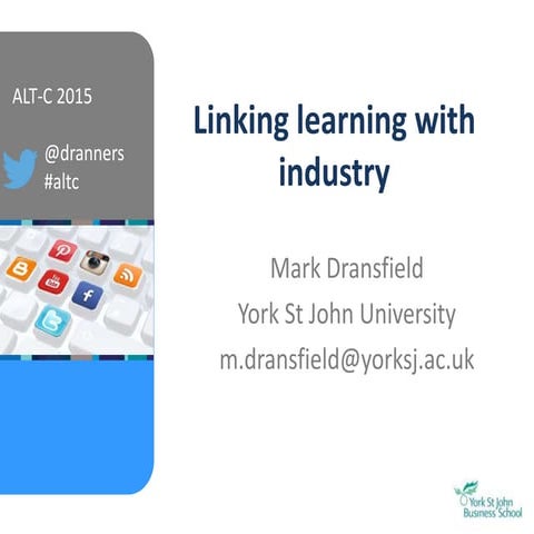 Linking learning with industry using Open Badges.