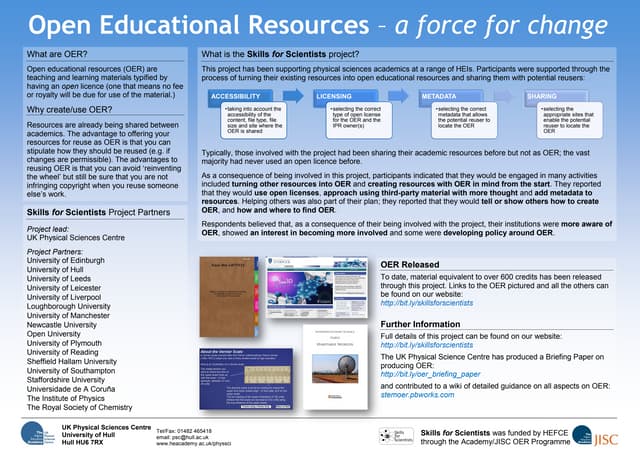 Open Educational Resources - a force for change