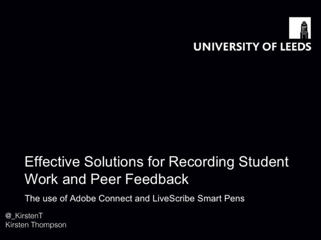 Effective solutions for recording s...