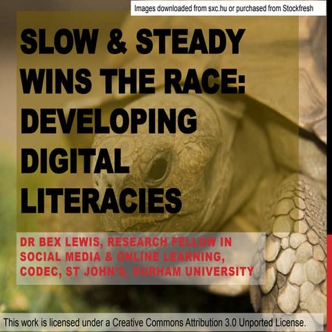 #ALTC2013 Slow & Steady Wins The Race