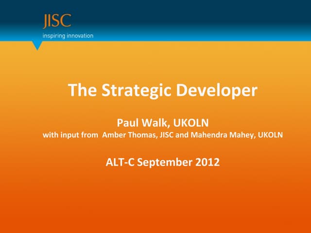 Altc strategicdeveloper walkthomas