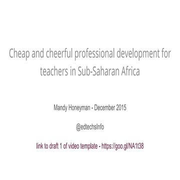 ALTc presentation - Winter Online Conference - teacher CPD in sub-saharan africa - proposal