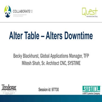 Leverage alter table conversions methodology to alter your upgrade downtime 