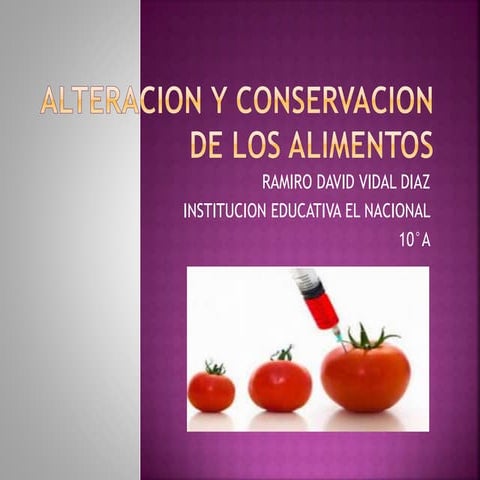 Alteración de los alimentos y tipos de alteración | PDF