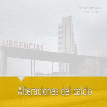 Alteraciones del calcio