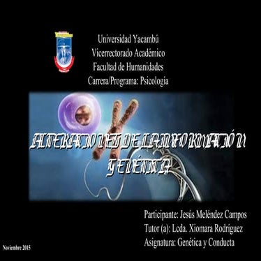 Alteraciones de la Información Genética