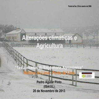 Alteracoes climáticas  e agricultura