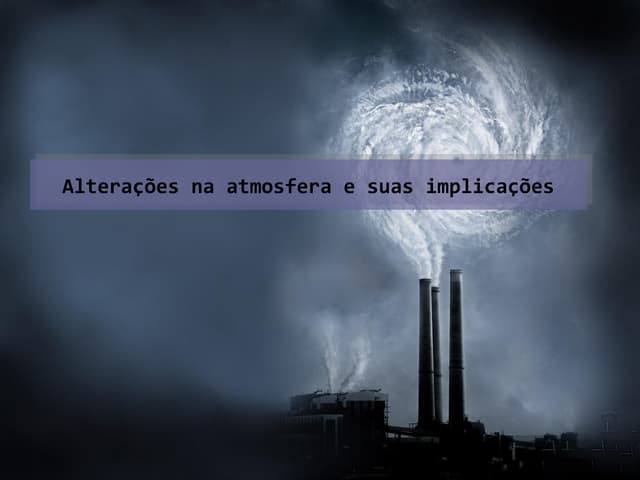 Alterações na atmosfera