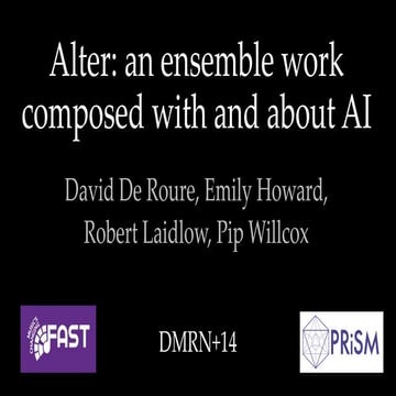 Alter: an ensemble work composed with and about AI