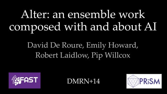 Alter: an ensemble work composed with and about AI