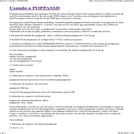 Alterar password linux user   pam autentication