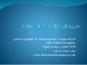 Alterations Boutique - Wedding Dress Alterations, Suit Alterations, London