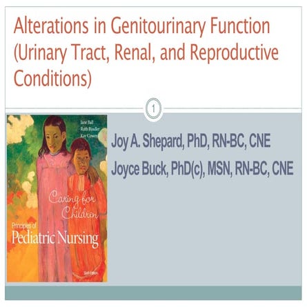 Alterations in genitourinary function in children