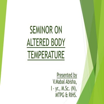 Altered body temperature