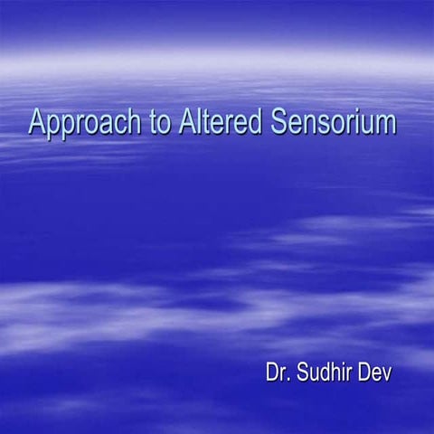 Altered sensorium 