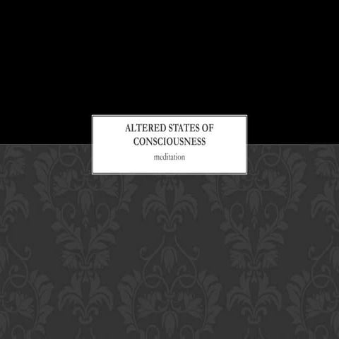 Altered states of consciousness powerpoint
